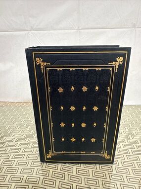Elegant Black Journal with Gold Foil Accents - Home Office Notebook -E-8615